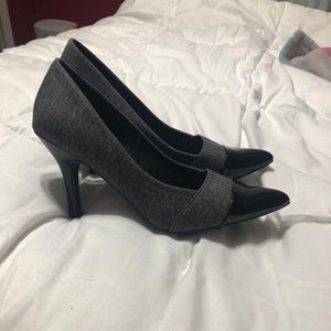 Black and grey heel